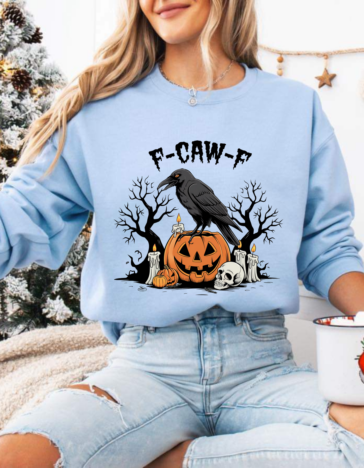 F Caw F Crewneck Sweater