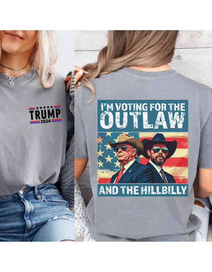 Voting for the outlaw and the hillbilly tee
