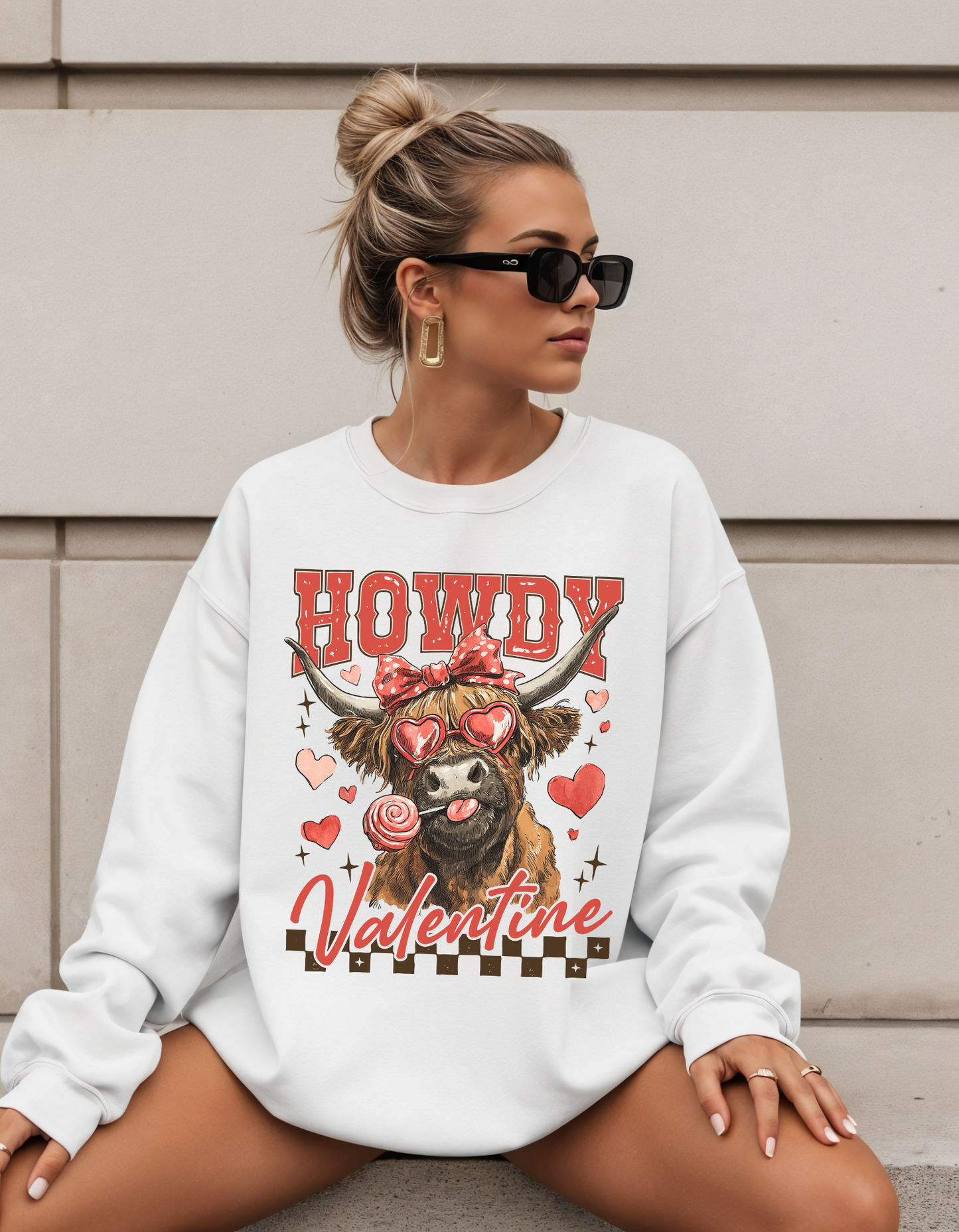 Howdy Valentine Crewneck Sweater