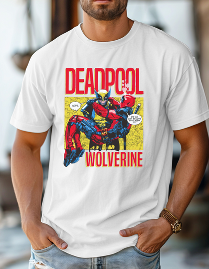 Deadpool Wolverine comic tee