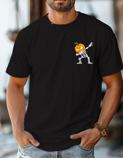Dabbing skeleton pocket tee