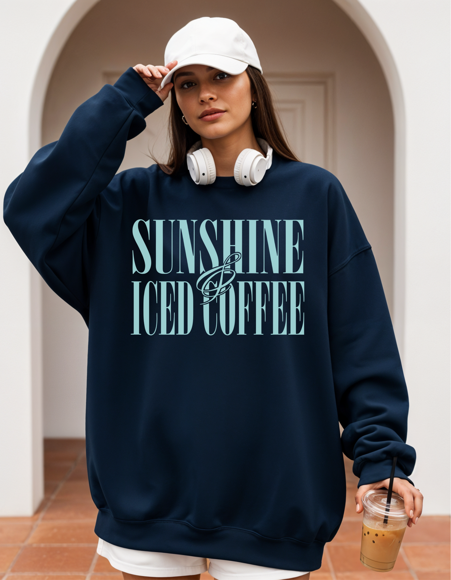 Sunshine & Iced Coffee Crewneck Sweater