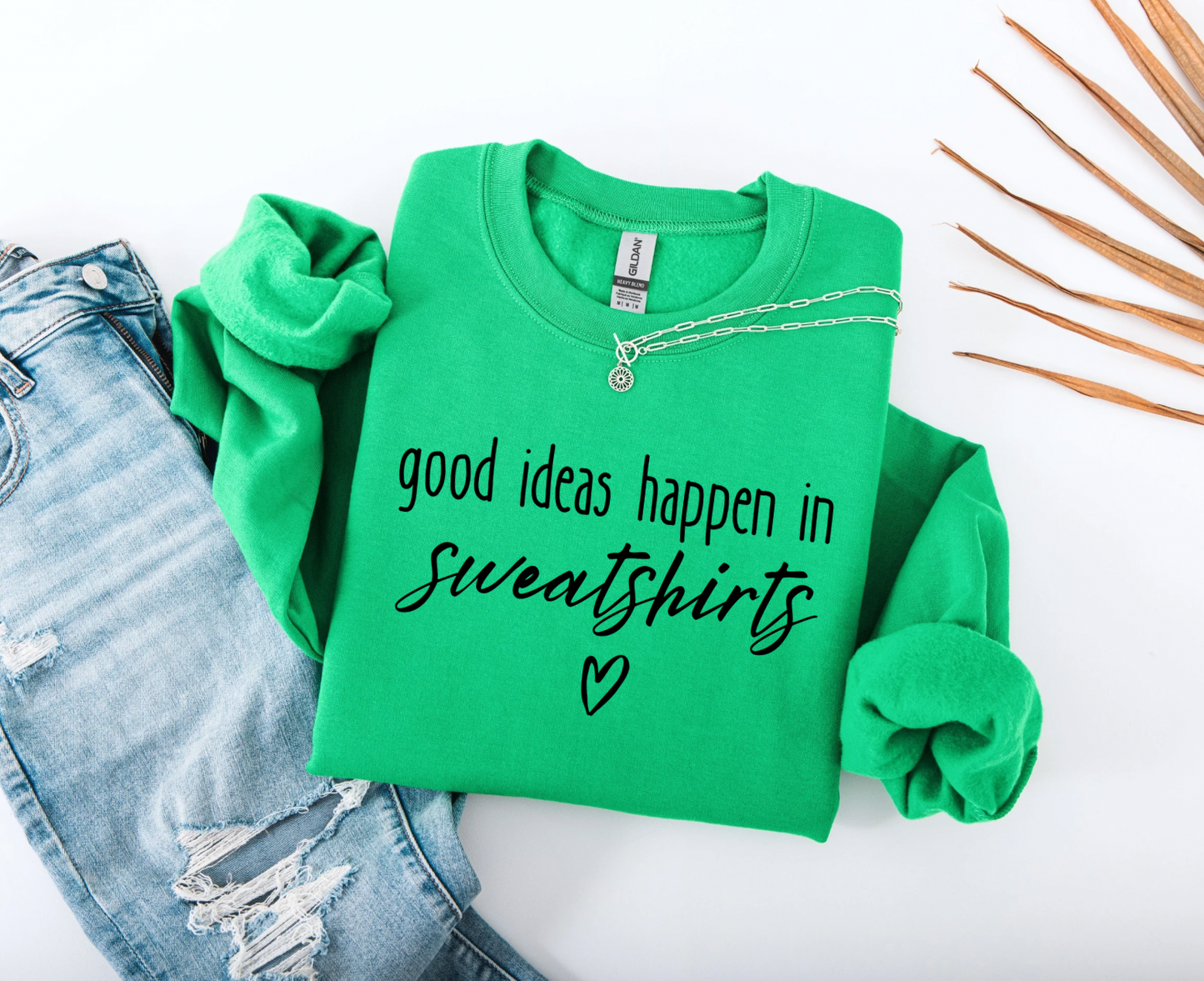 Good Ideas Happen in sweaters crewneck sweater