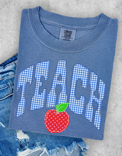Gingham Teach Graphic Tee