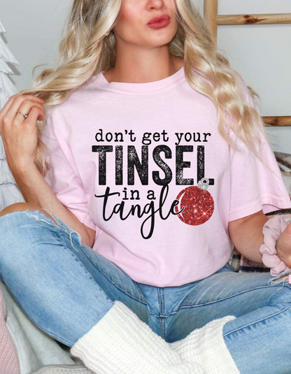 Tinsel in a tangle tee