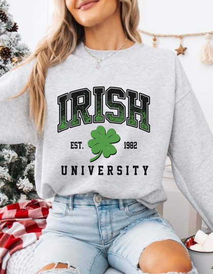 Irish university crewneck sweater