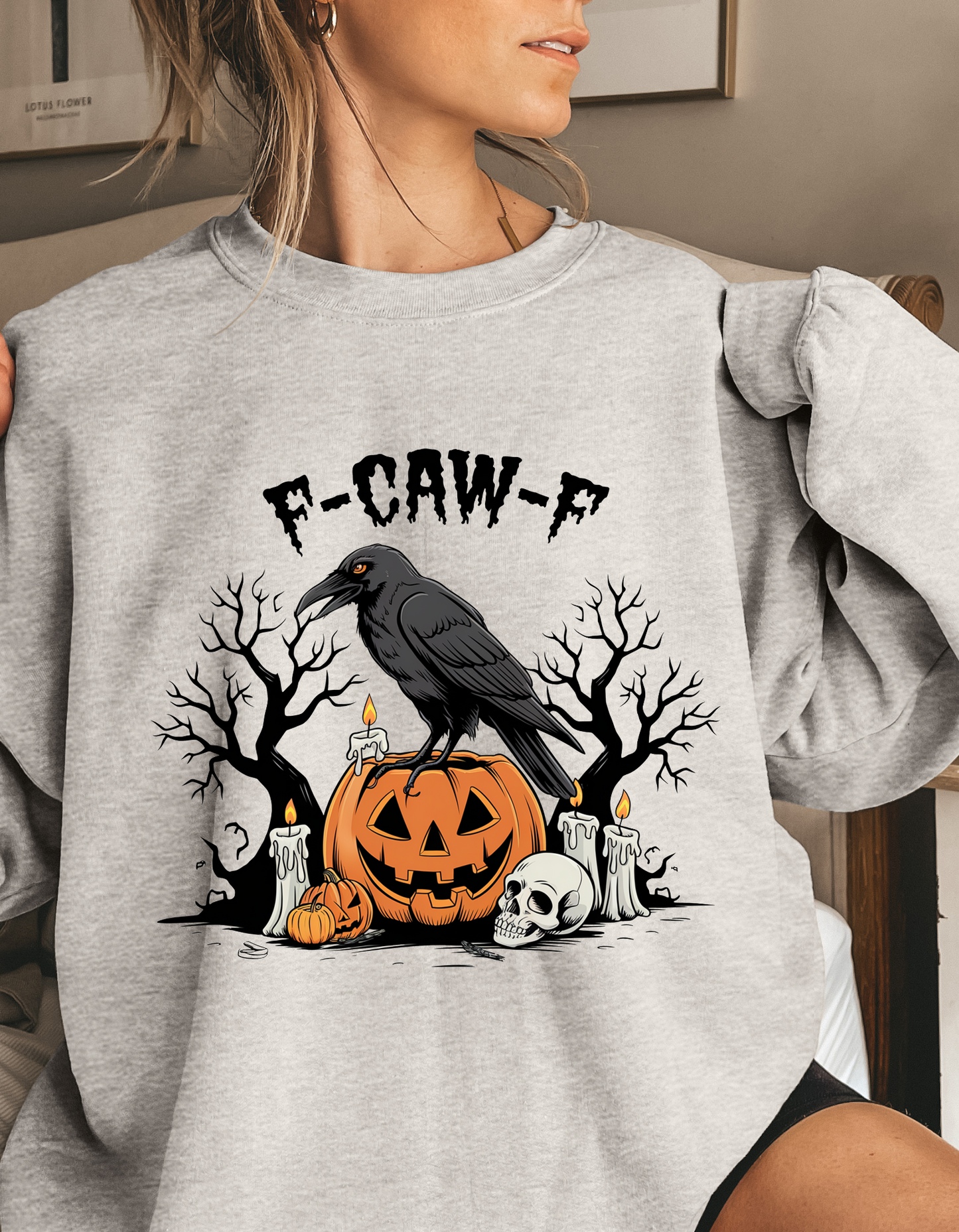 F Caw F Crewneck Sweater