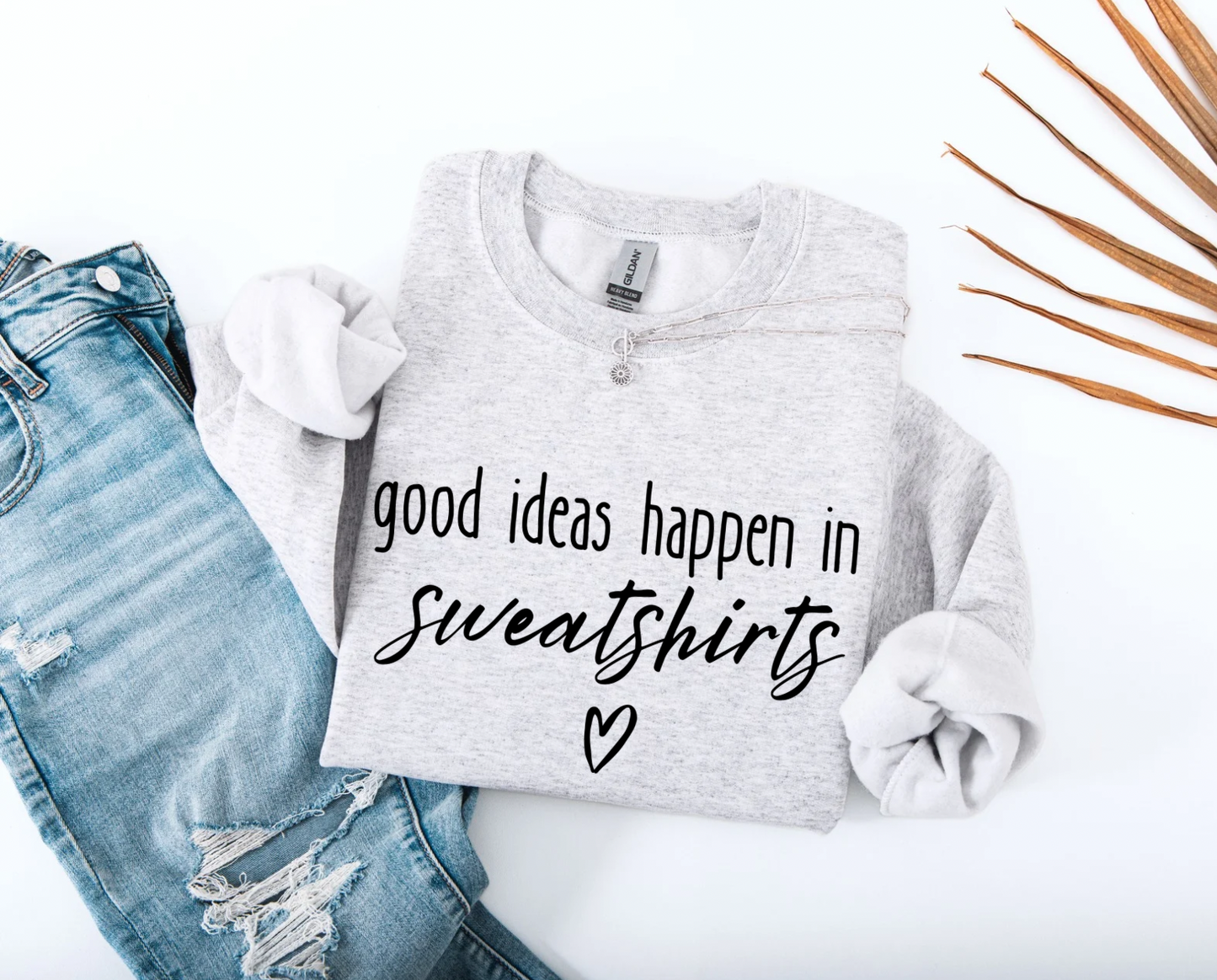 Good Ideas Happen in sweaters crewneck sweater