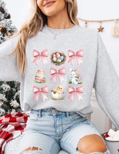 Easter coquette crewneck sweater