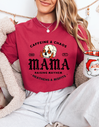 Caffeine and chaos Mama Graphic Tee