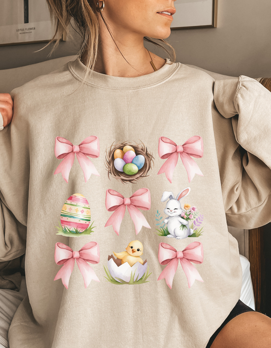 Easter coquette crewneck sweater