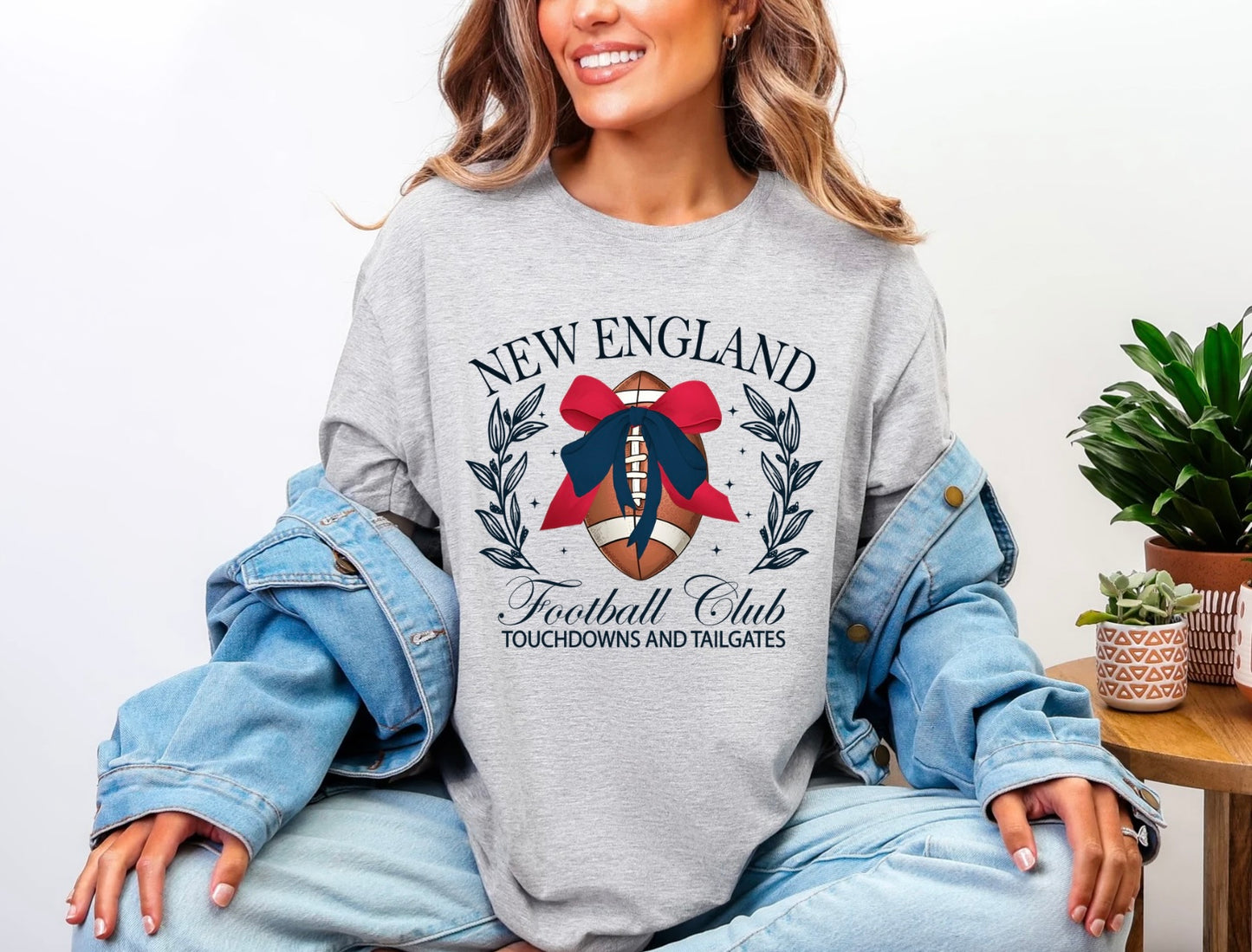 Football Team Bow Graphic Tees