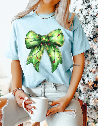 Grinch lights coquette tshirt