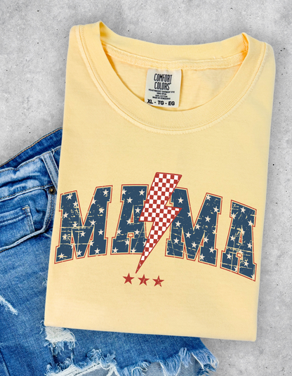 Red white and blue Mama Graphic Tee