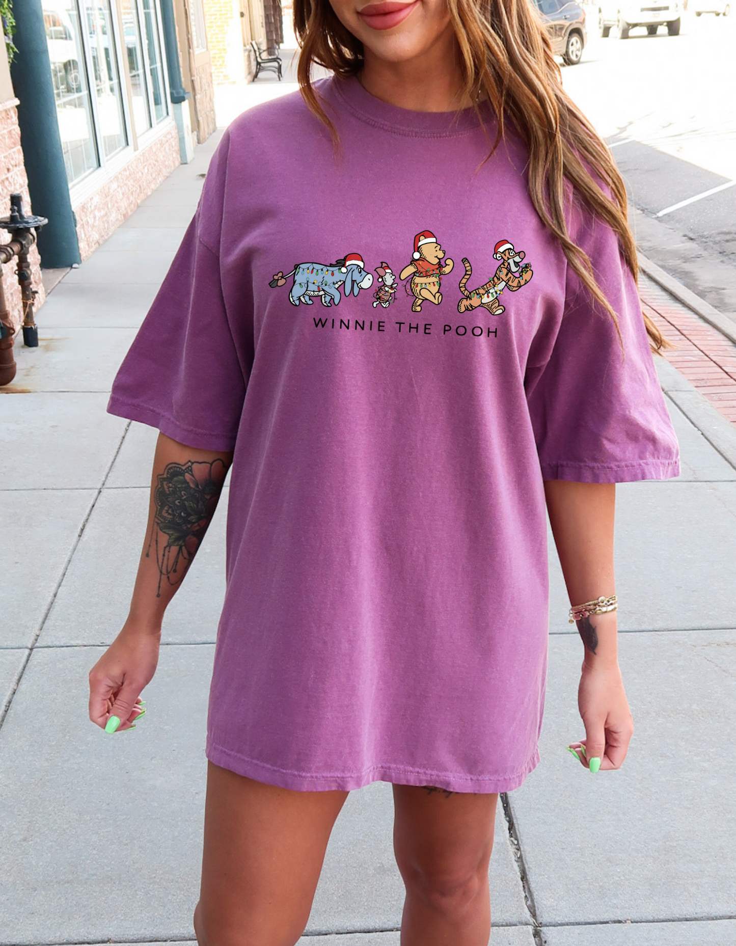 Christmas P00h graphic tee