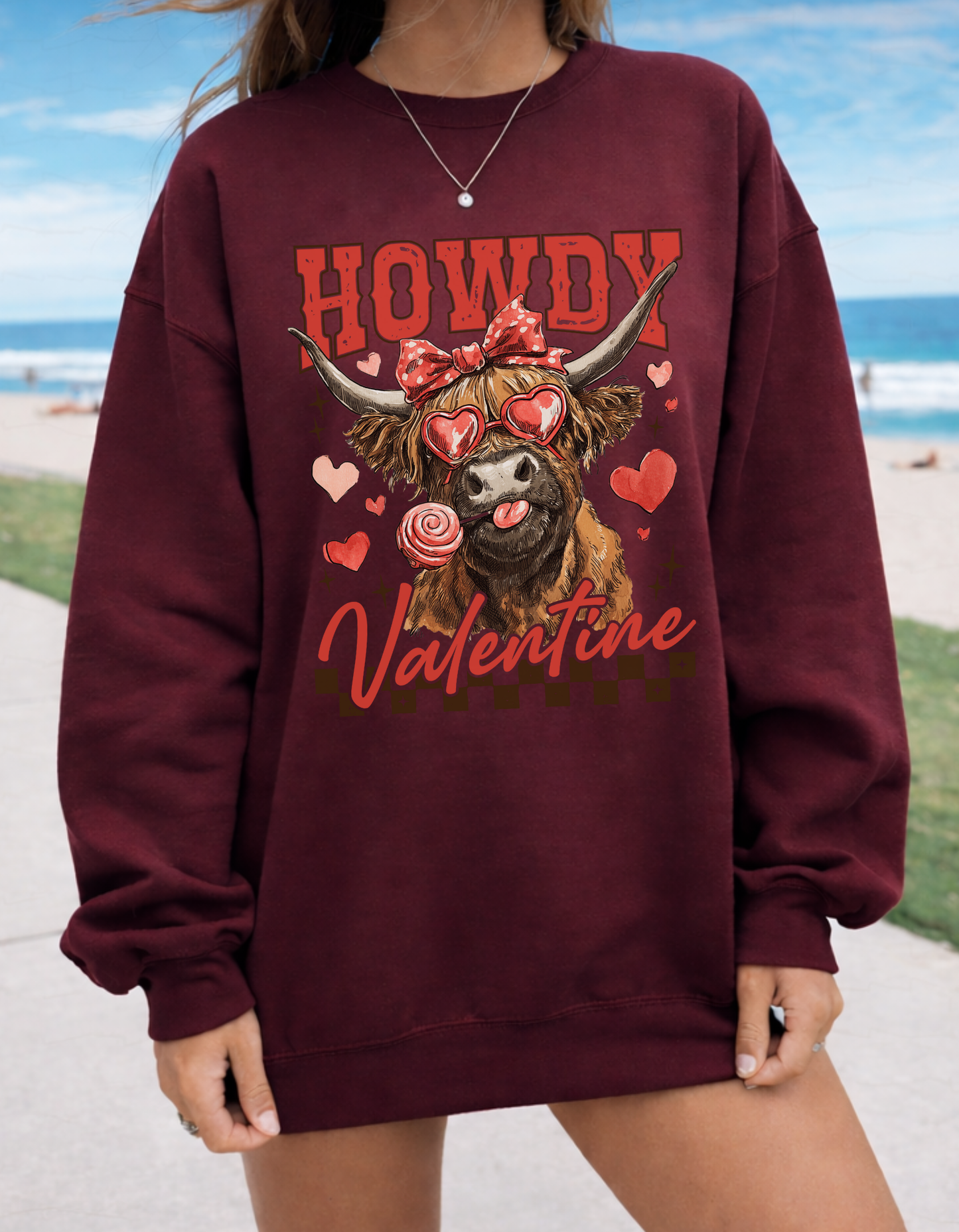 Howdy Valentine Crewneck Sweater