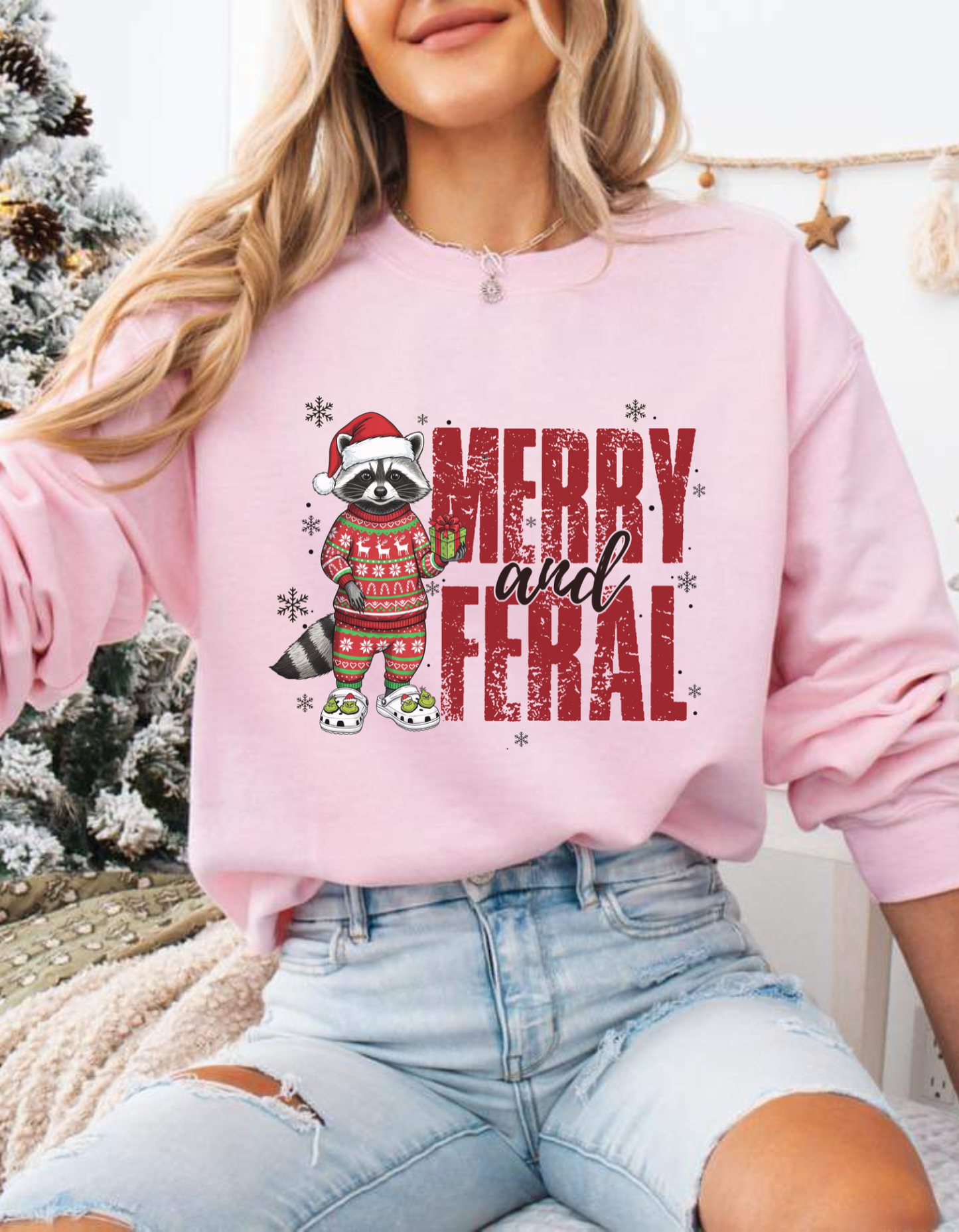 Merry and feral Crewneck sweater