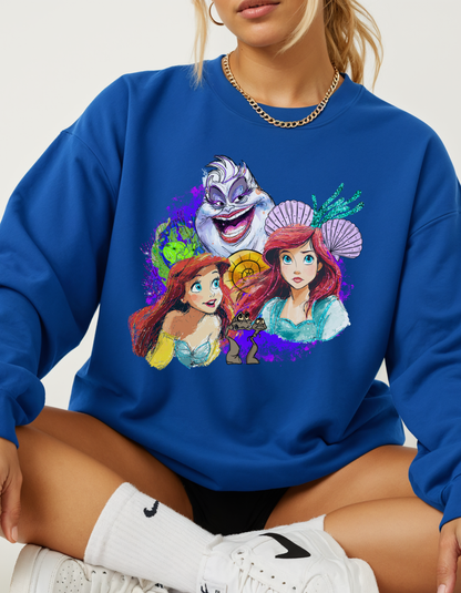 (Pre-order) Little Mermaid Collage Crewneck Sweater