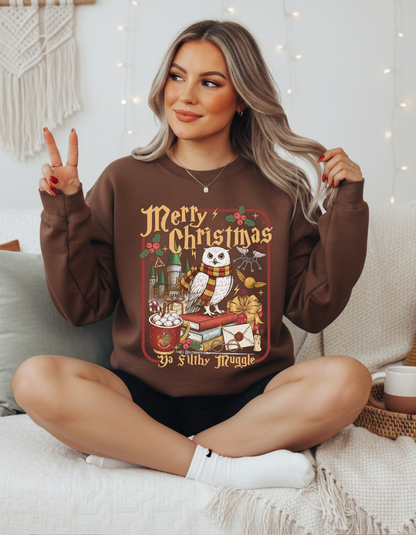 (PRE-ORDER) Merry Christmas Muggles Crewneck Sweater