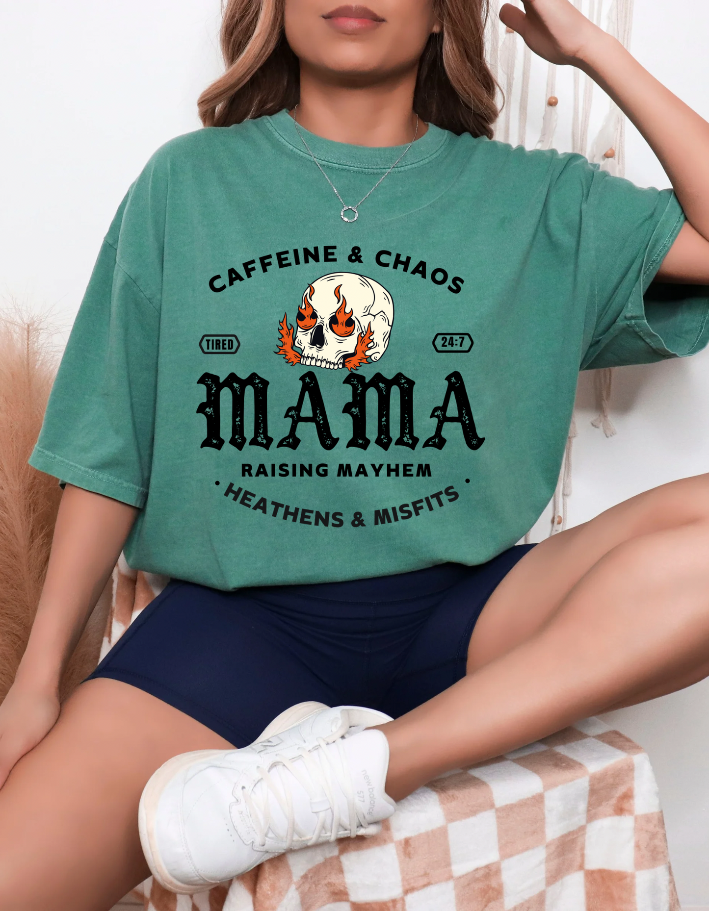 Caffeine and chaos Mama Graphic Tee