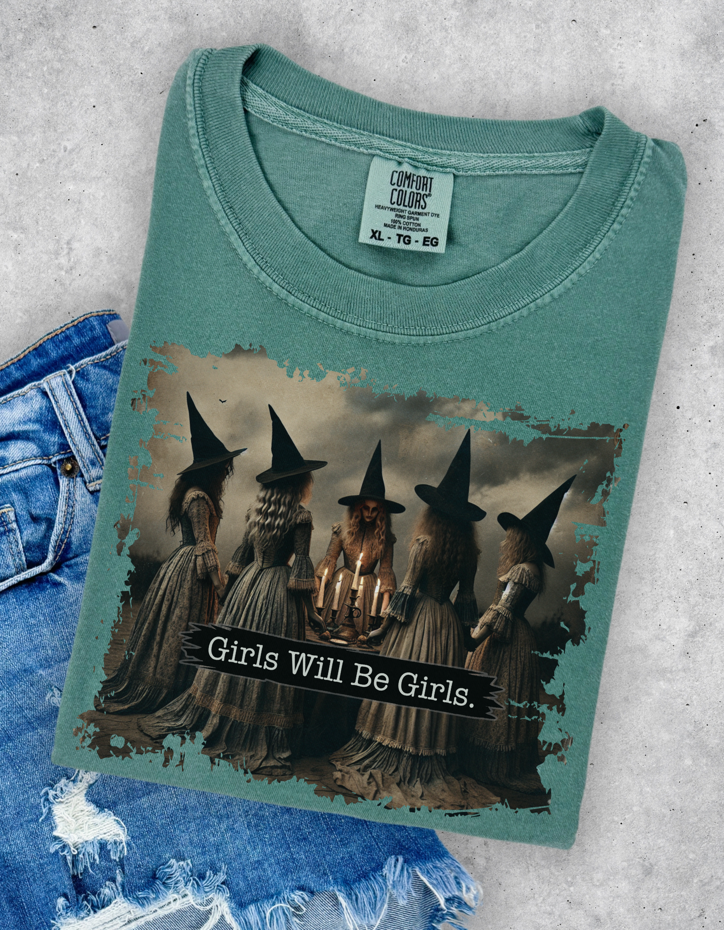 Girls will be girls witches graphic tee