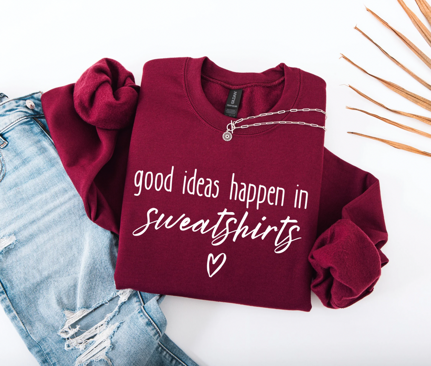 Good Ideas Happen in sweaters crewneck sweater