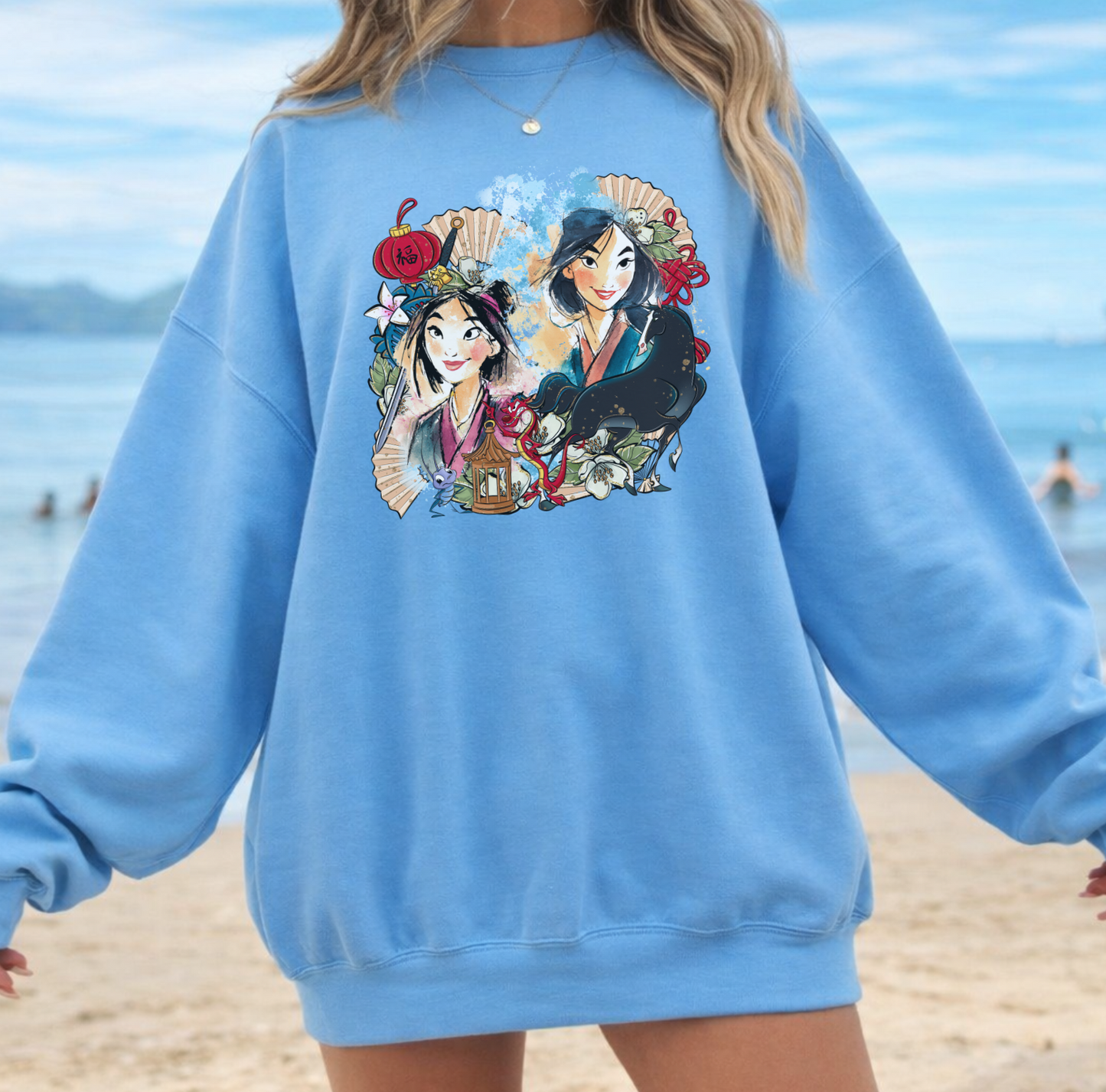 (Pre-order) Mulan collage Crewneck sweater