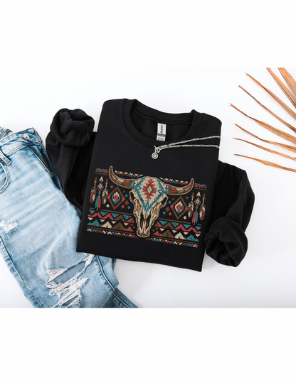 Aztec Bull Crewneck Sweater