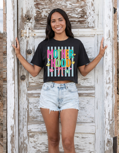 Preppy Motherhood Cropped Boxy Tee