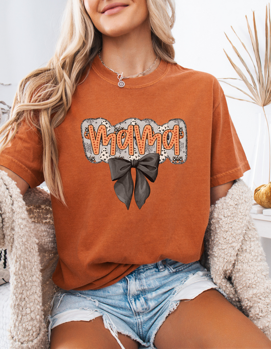 Coquette Halloween mama tee
