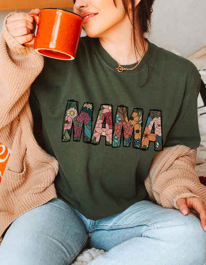 Floral mama tee