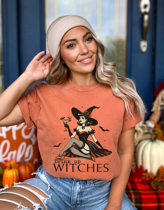 Drink up witches tee