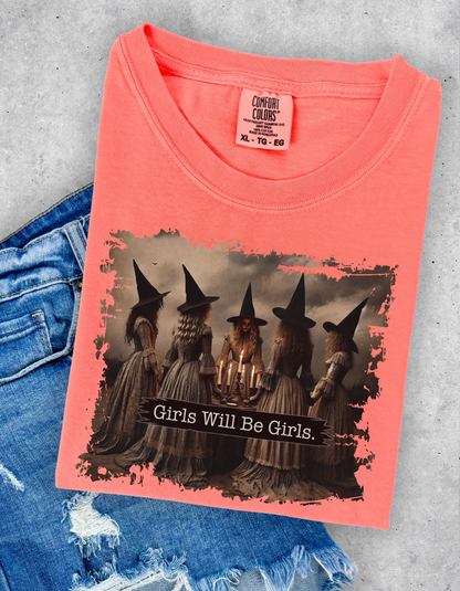 Girls will be girls witches graphic tee