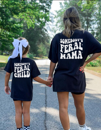 Matching Mama and me Feral graphic tee