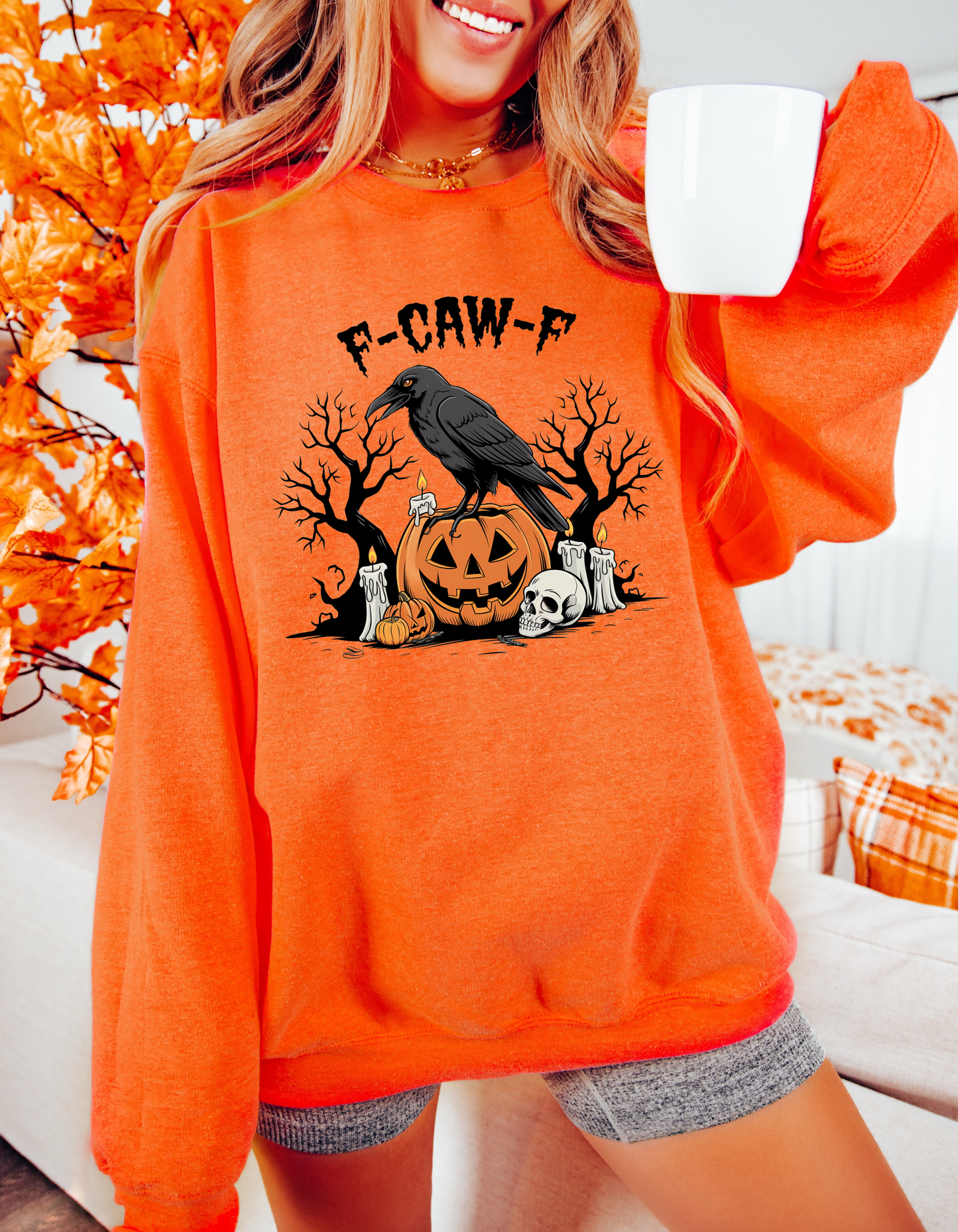 F Caw F Crewneck Sweater