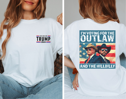 Voting for the outlaw and the hillbilly tee
