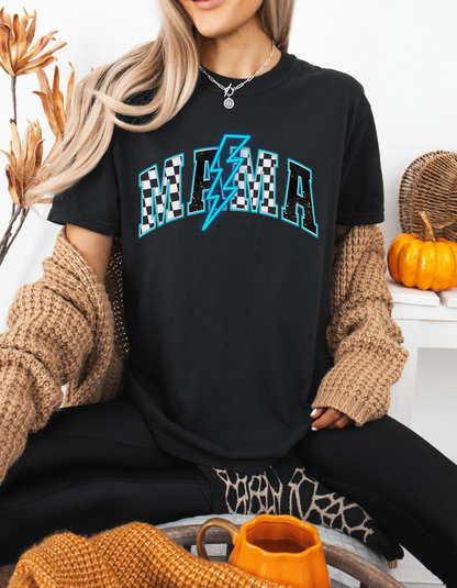 Neon blue mama tee