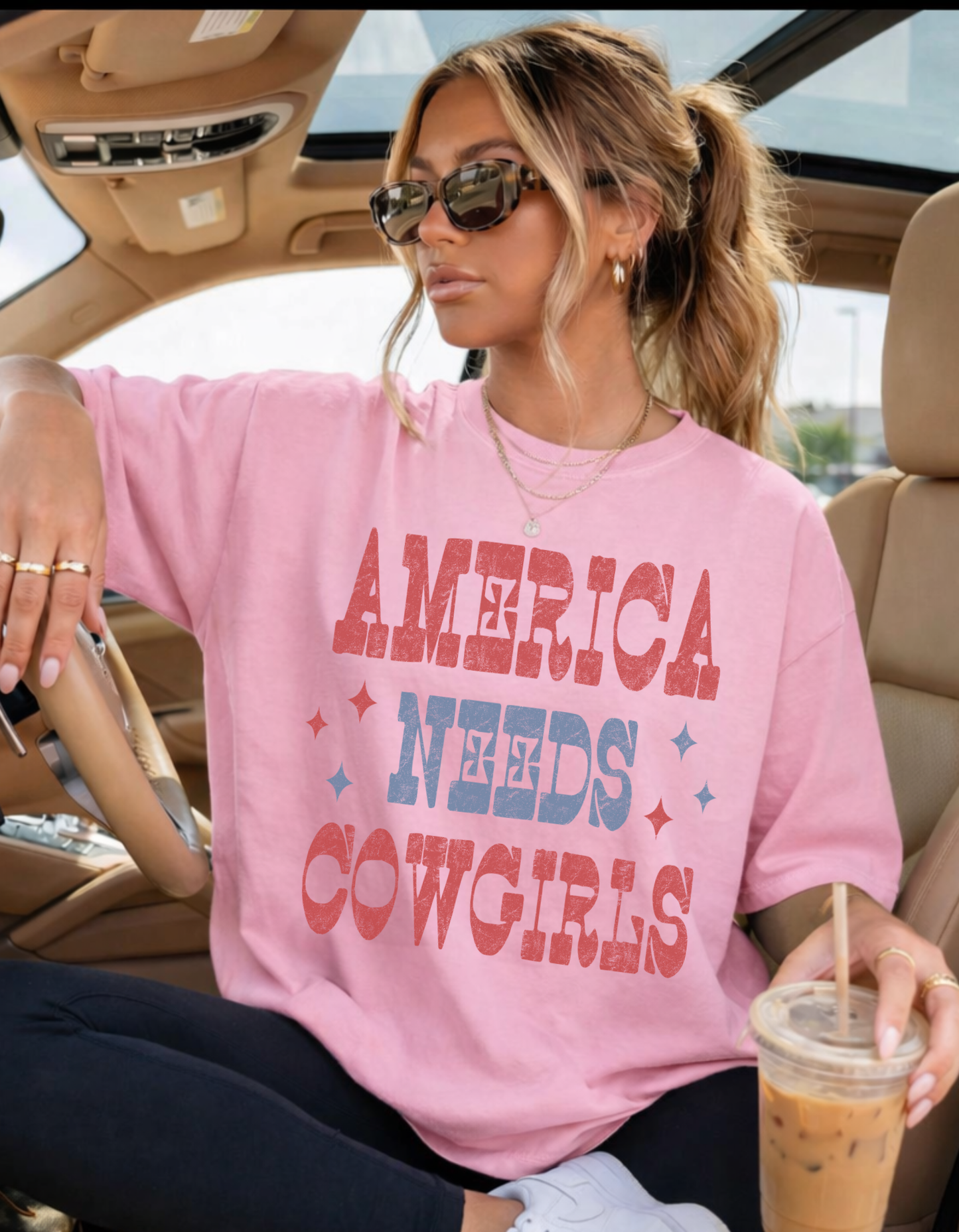 America Needs Cowgirls Graphic Tee