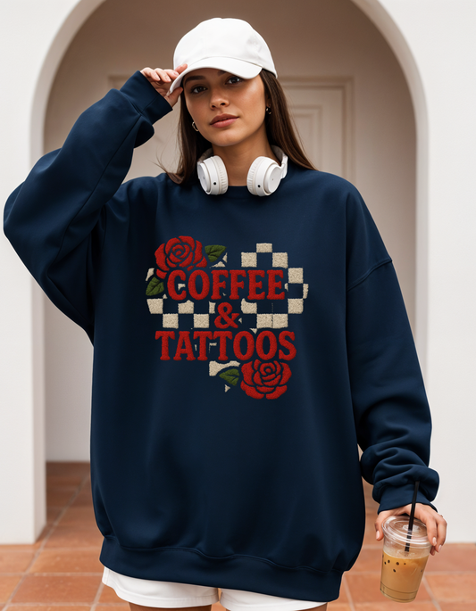 Coffee & Tattoos Crewneck Sweater