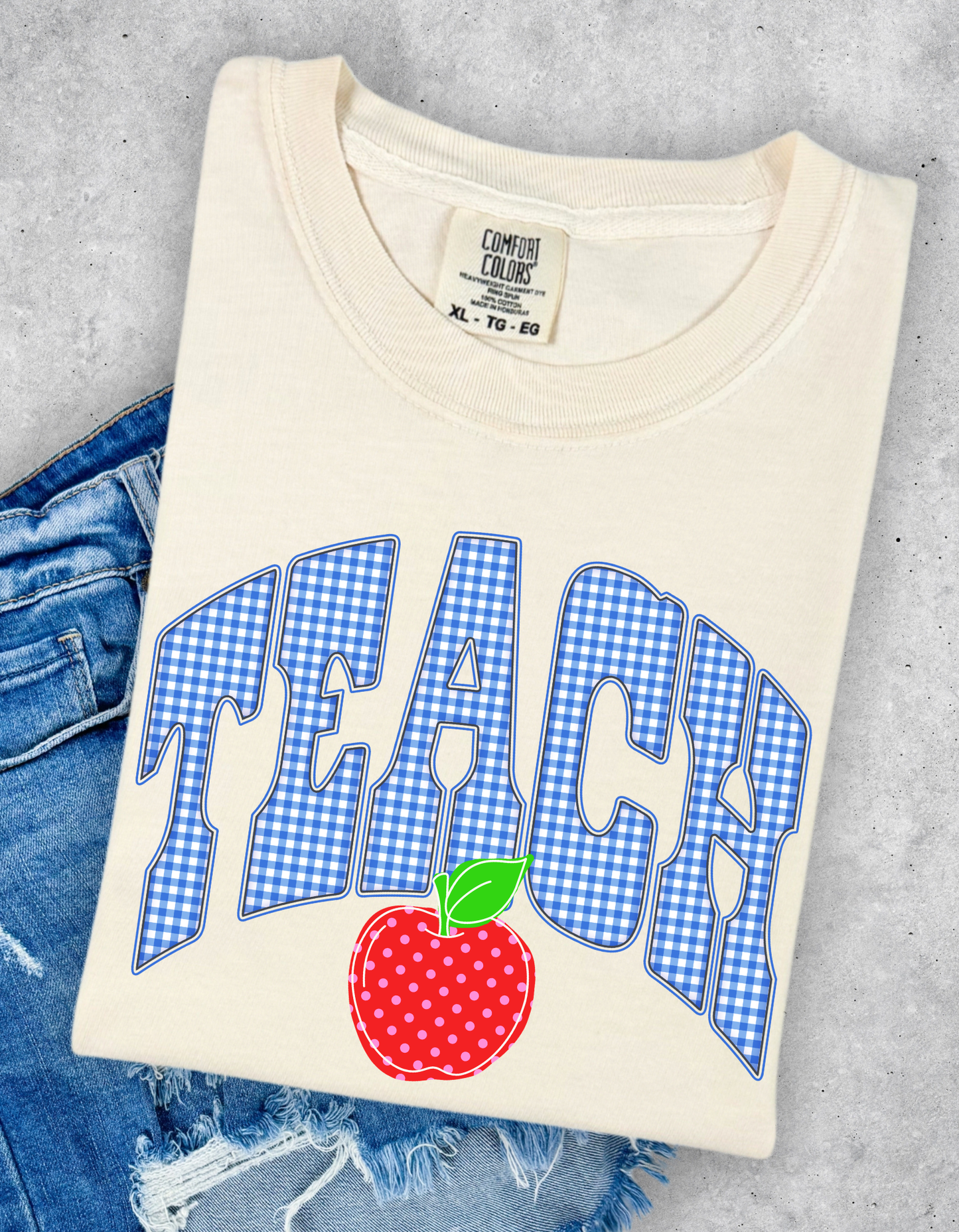 Gingham Teach Graphic Tee