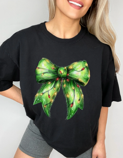 Grinch lights coquette tshirt