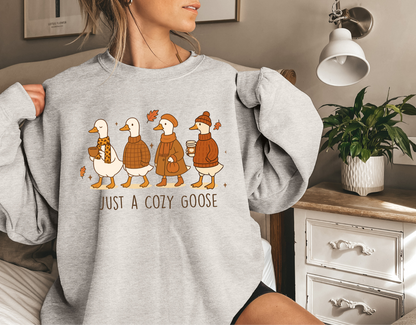 Just a cozy goose crewneck