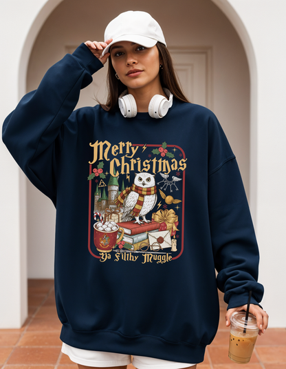(PRE-ORDER) Merry Christmas Muggles Crewneck Sweater