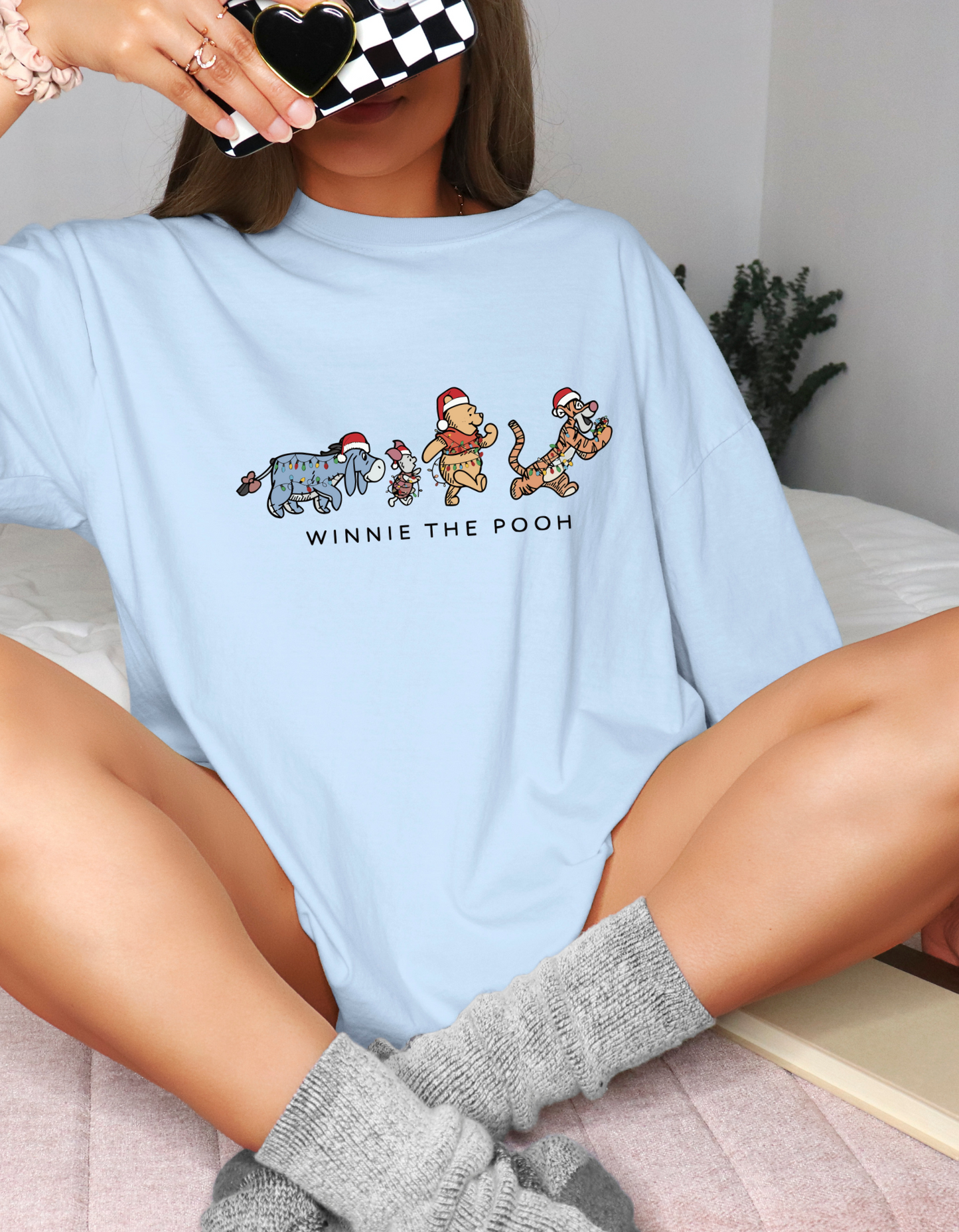 Christmas P00h graphic tee