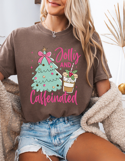 Jolly and caffeinated graphic tee