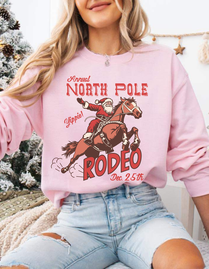 North Pole Rodeo Crewneck Sweater