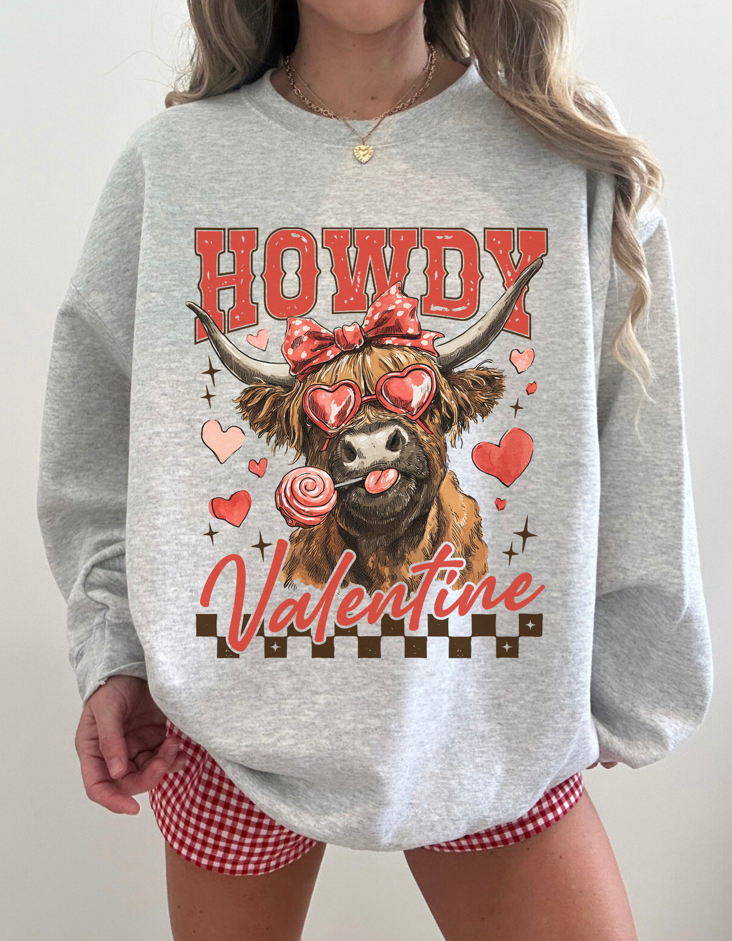 Howdy Valentine Crewneck Sweater