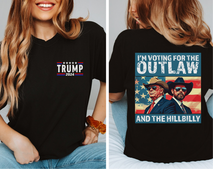 Voting for the outlaw and the hillbilly tee