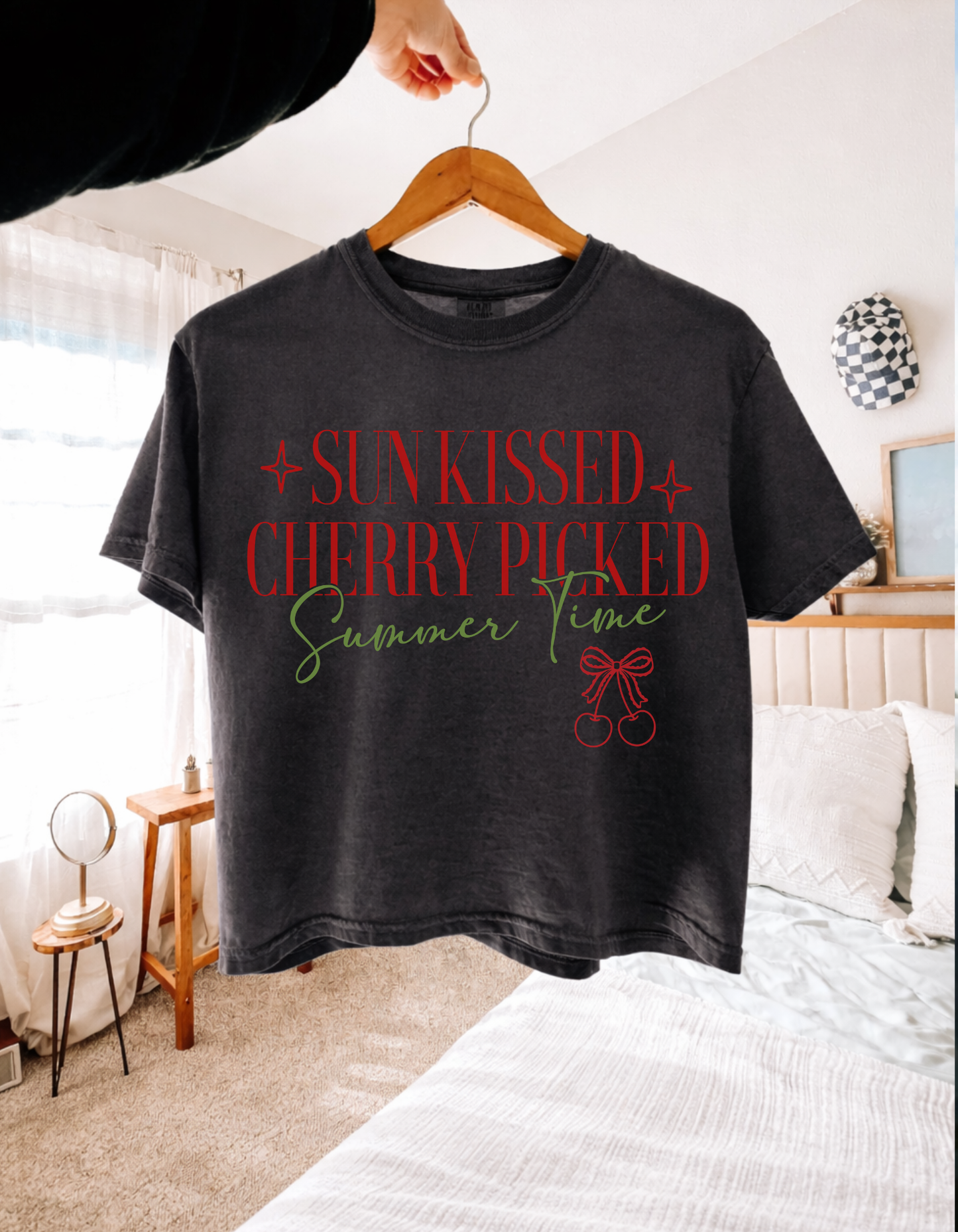 Cherry Picked Cropped Boxy Tee