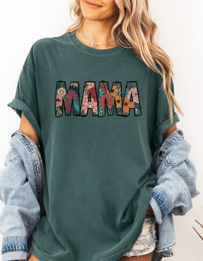 Floral mama tee